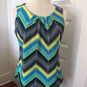 Banana Republic Chevron Sleeveless Blouse